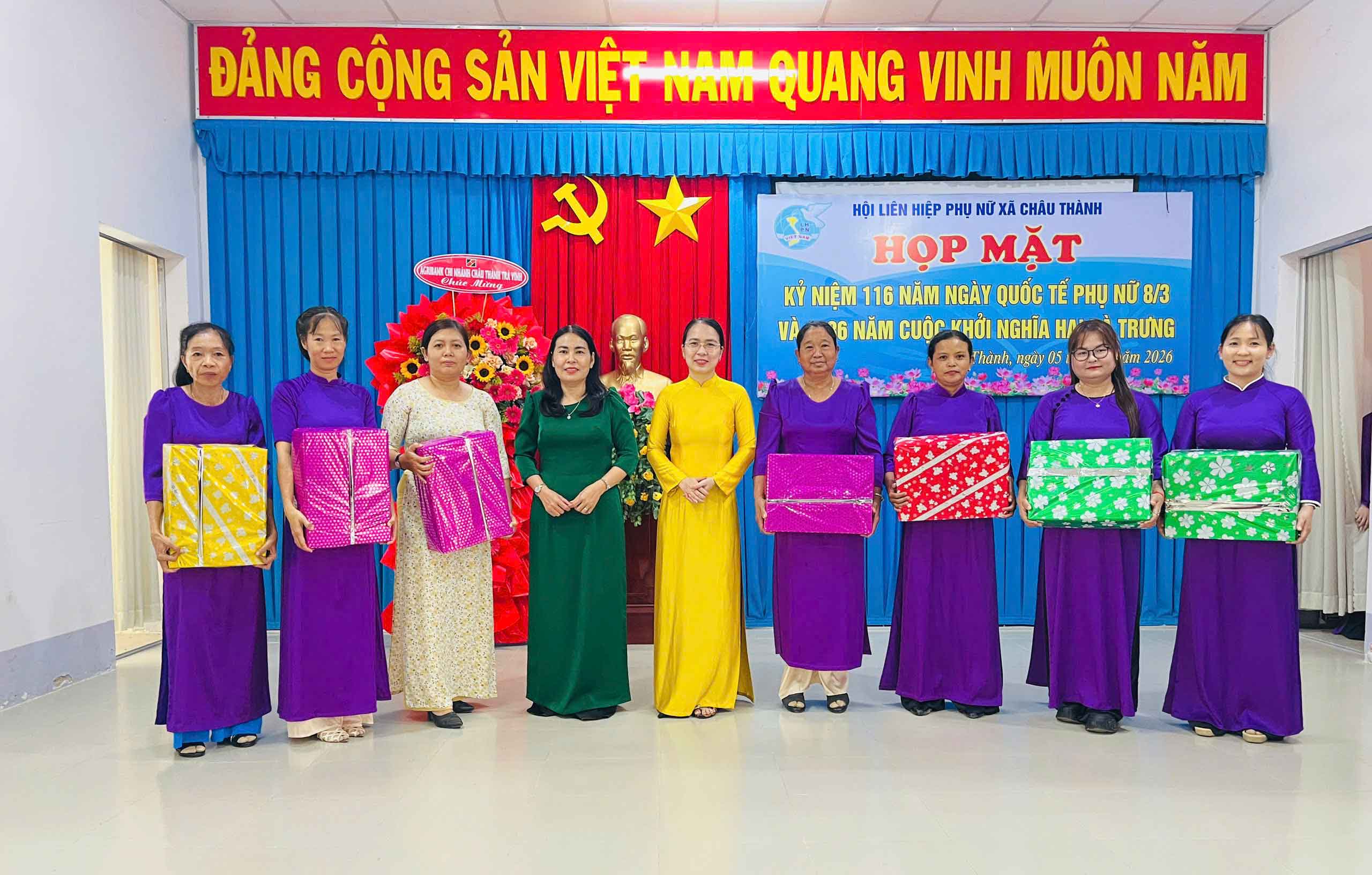 Xã Châu Thành tổ chức họp mặt kỷ niệm Ngày Quốc tế Phụ nữ 8/3