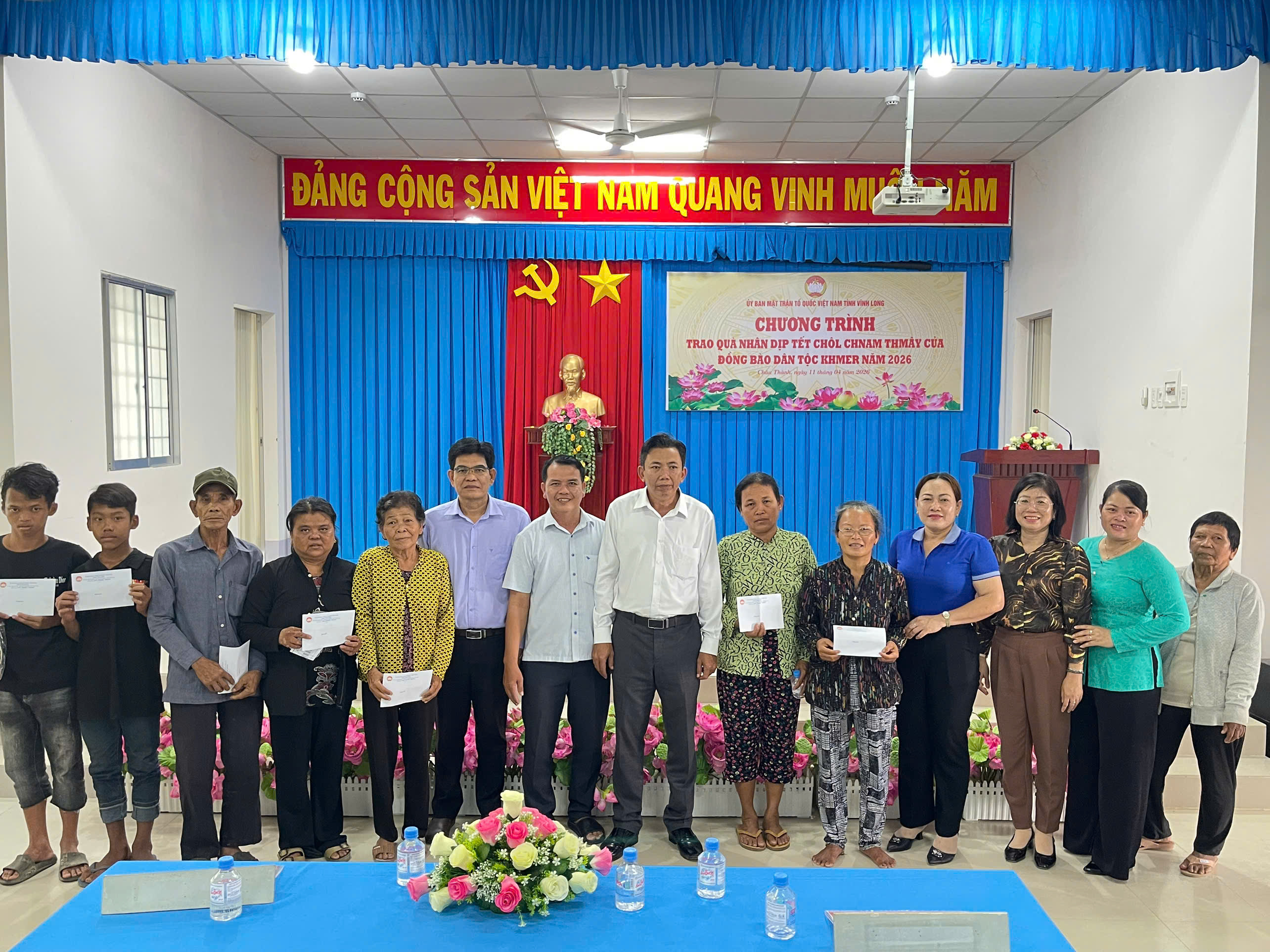 Tết Chôl Chnăm Thmây cho hộ nghèo, cận nghèo đồng bào Khmer trên địa bàn xã Châu Thành