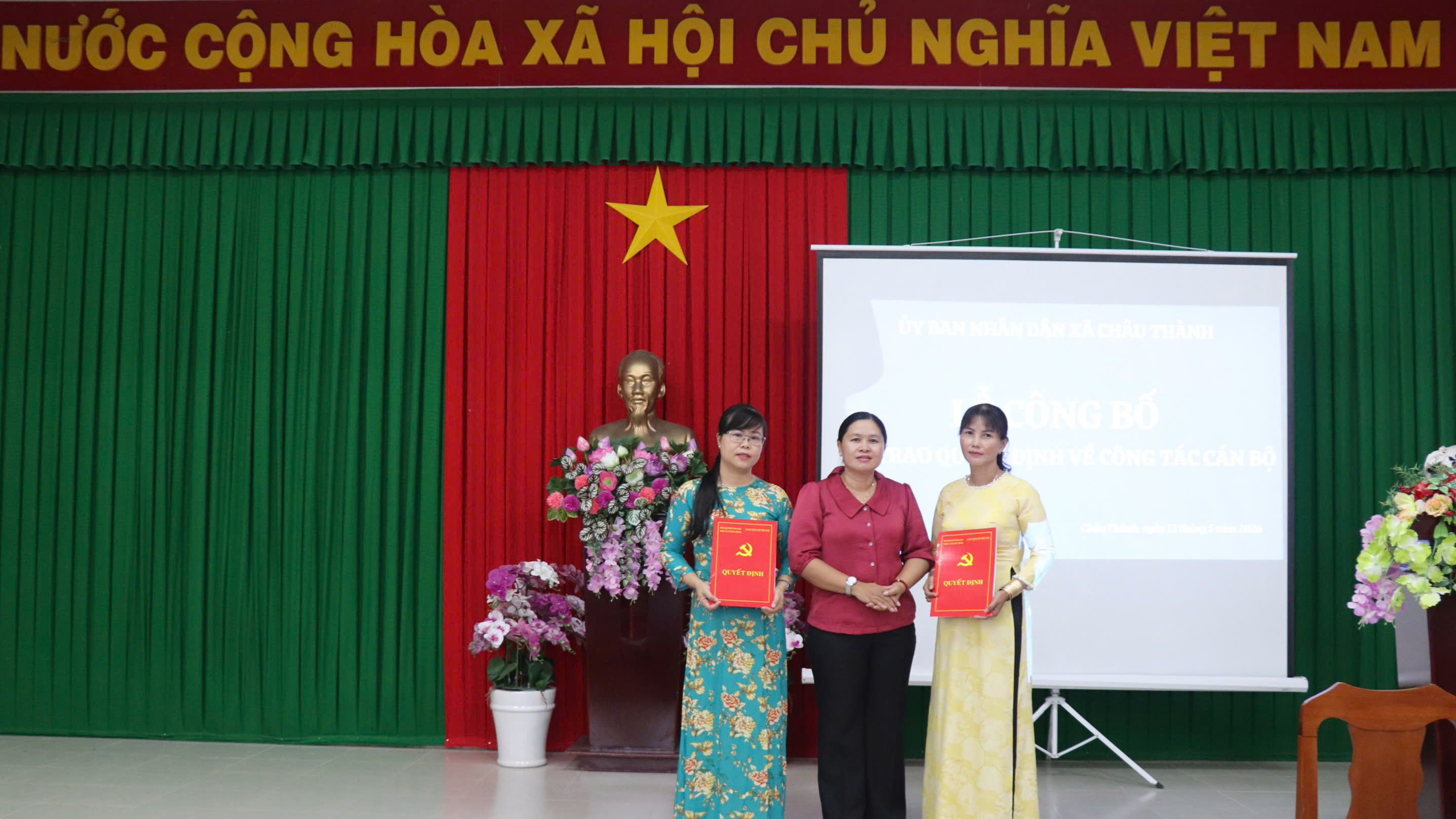 Châu Thành công bố quyết định điều động, bổ nhiệm cán bộ