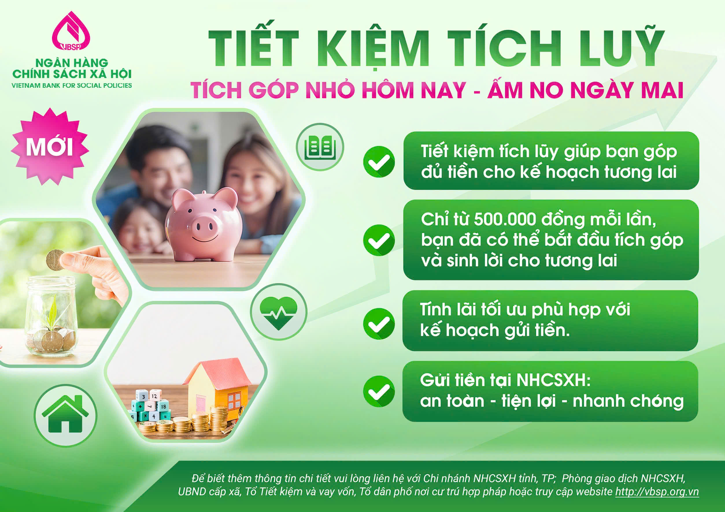 “Góp gió thành bão” - Kiến tạo tương lai cùng tiền gửi tiết kiệm tích lũy tại NHCSXH