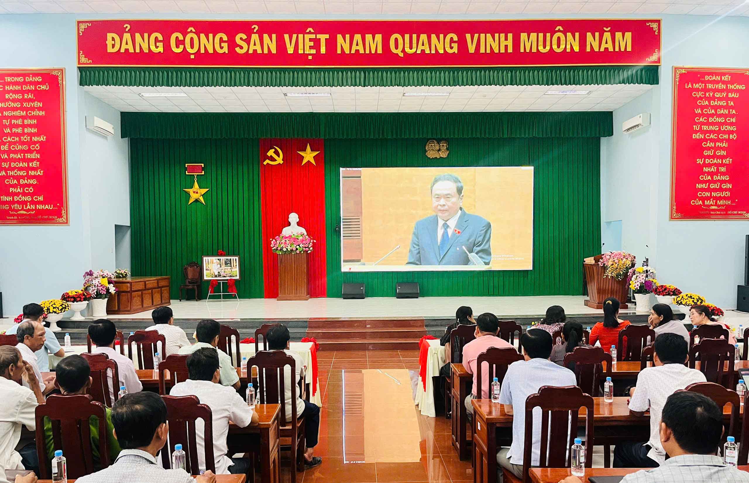 Xã Châu Thành dự Hội nghị trực tuyến toàn quốc triển khai công tác bầu cử