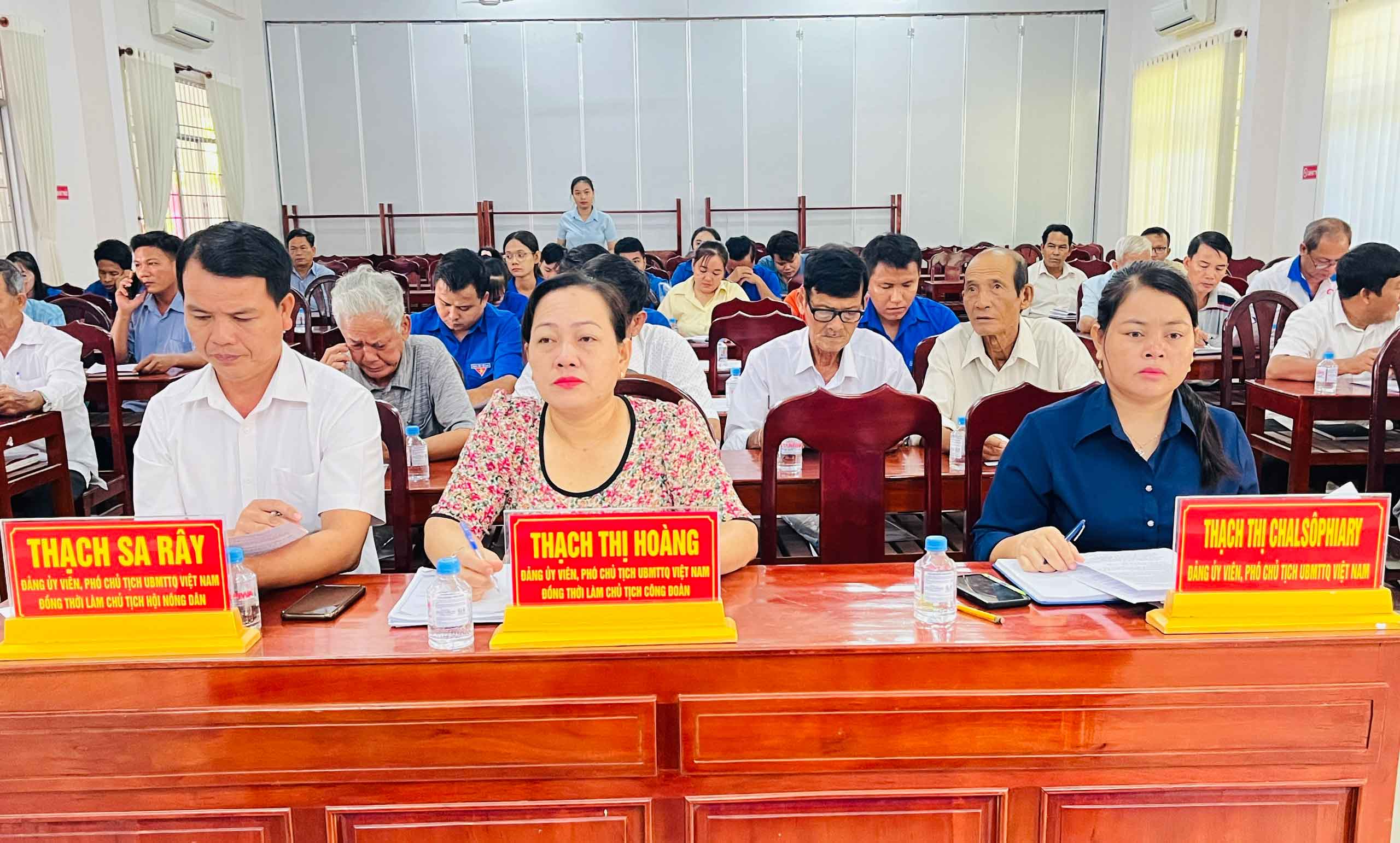 Ủy ban MTTQ Việt Nam xã Châu Thành tổ chức hội nghị phản biện xã hội