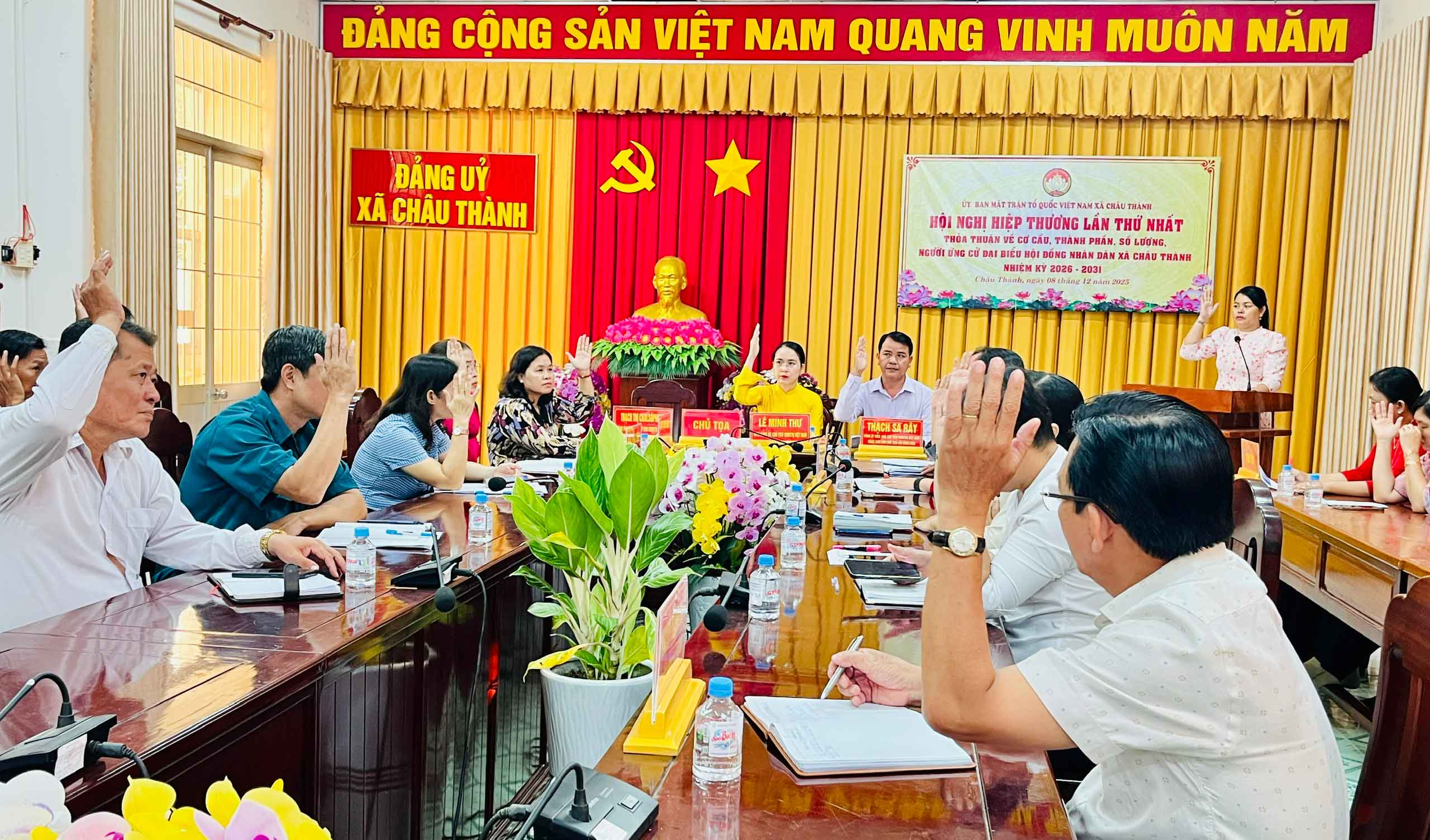 Hiệp thương lần thứ nhất thỏa thuận về cơ cấu, thành phần, số lượng người ứng cử đại biểu HĐND xã Châu Thành nhiệm kỳ 2026 – 2031