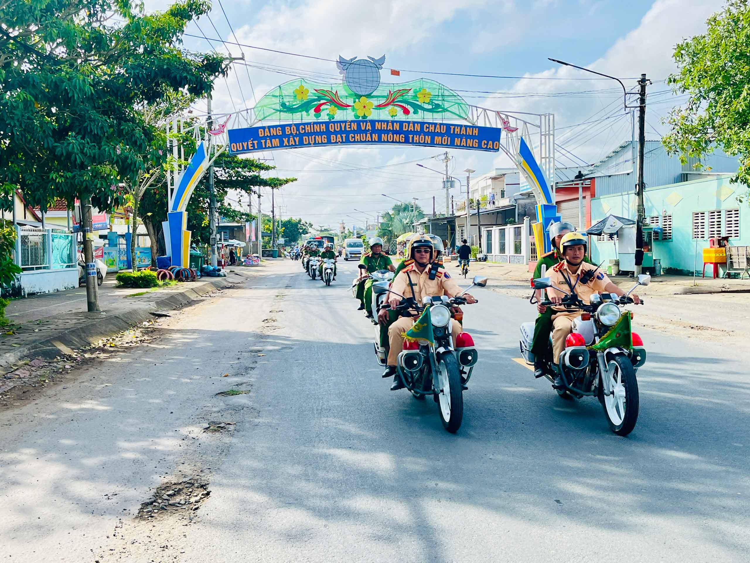 Công an xã Châu Thành ra quân thực hiện cao điểm tấn công, trấn áp tội phạm, bảo đảm an ninh trật tự 