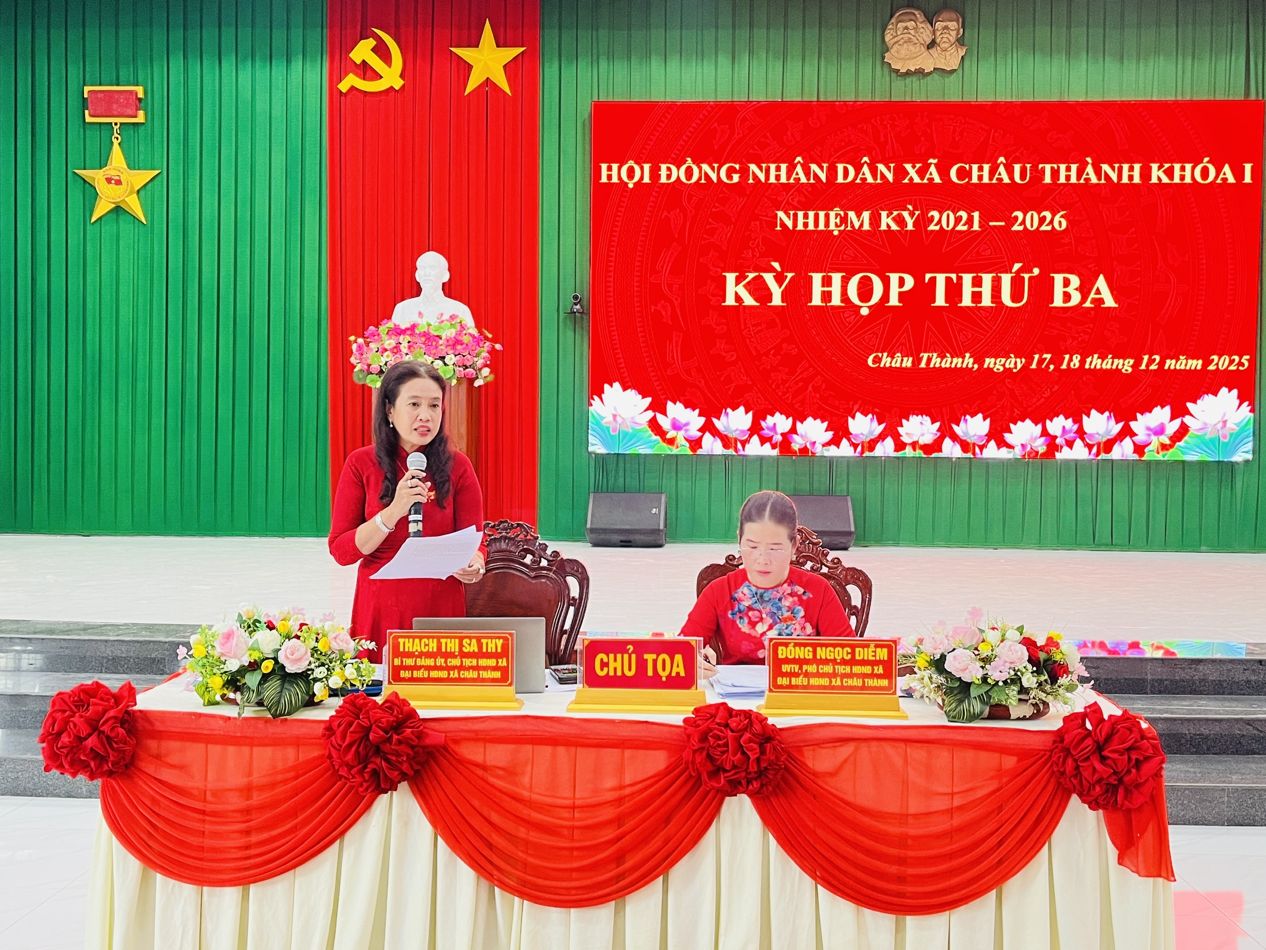 Kỳ họp thứ ba HĐND xã Châu Thành, khóa I, nhiệm kỳ 2021-2026