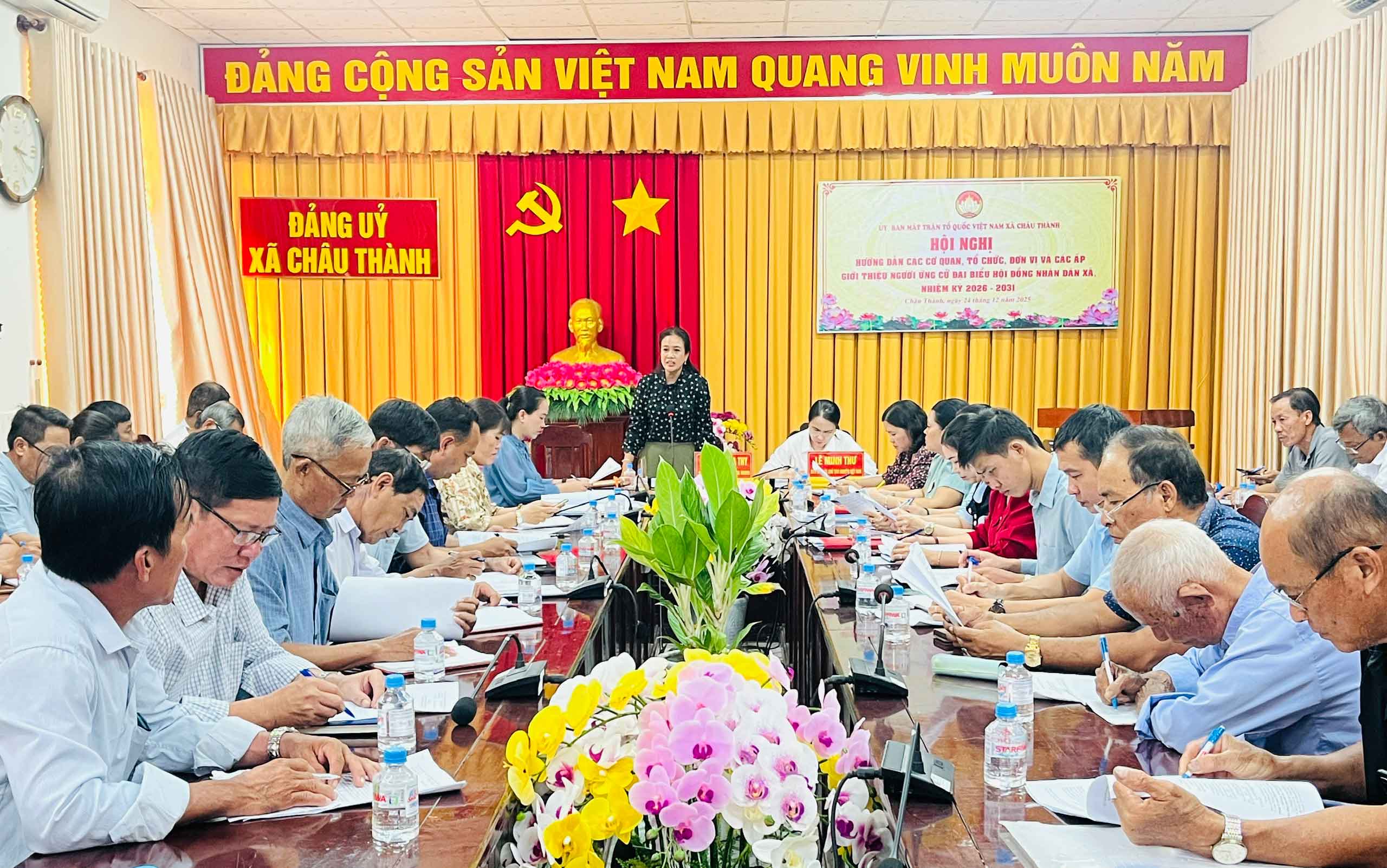 Hội nghị hướng dẫn các cơ quan, tổ chức, đơn vị và các ấp giới thiệu người ứng cử đại biểu HĐND xã nhiệm kỳ 2026-2031