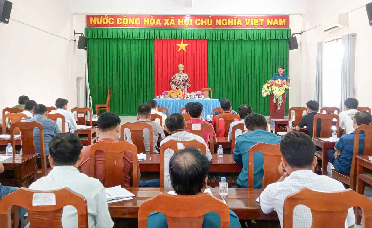 Hội đồng Nghĩa vụ quân sự xã Châu Thành tổ chức bình nghị lần 2 công dân đủ điều kiện sức khỏe nhập ngũ năm 2026