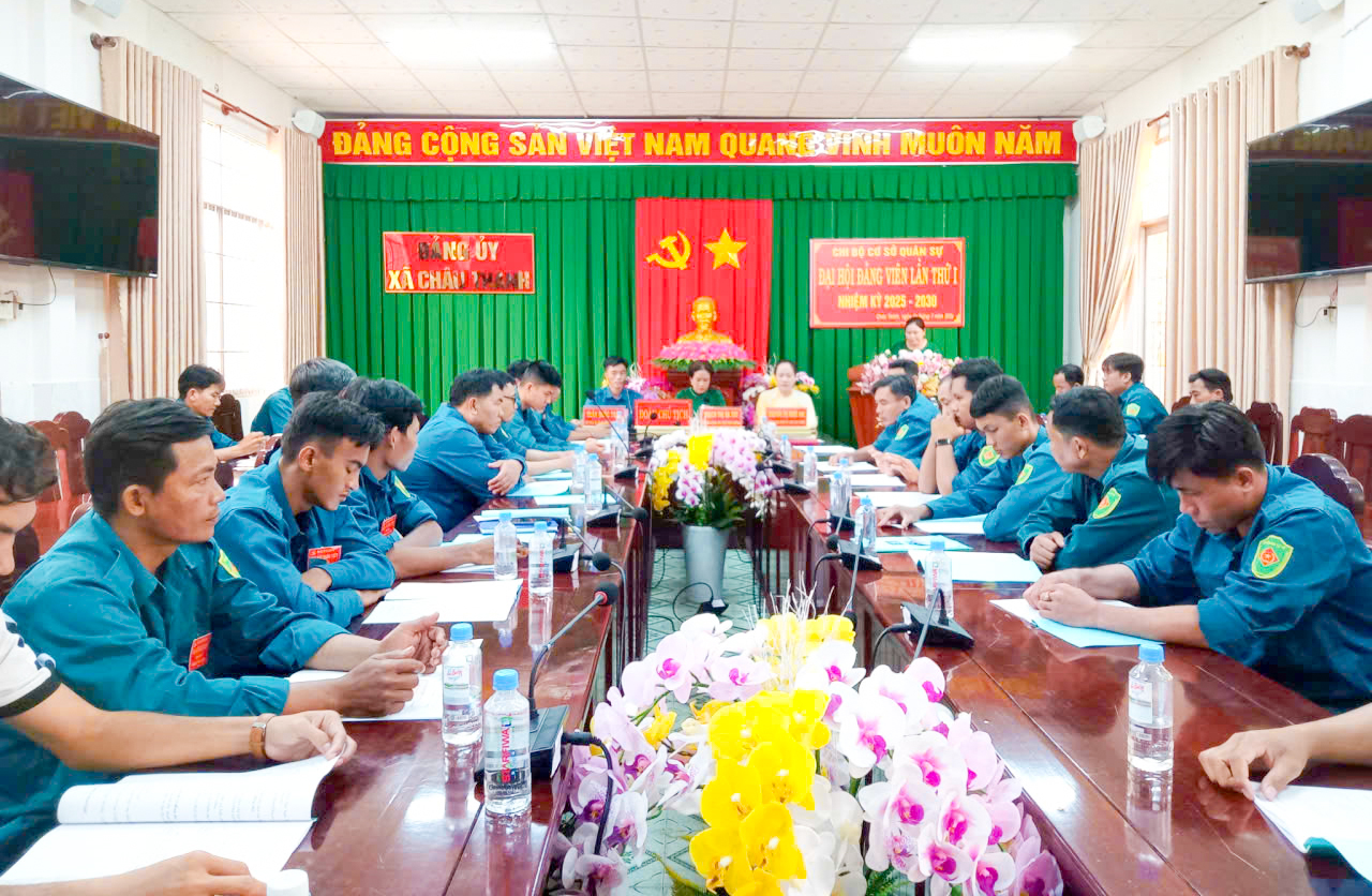 Đại hội Chi bộ cơ sở Quân sự xã Châu Thành lần thứ I, nhiệm kỳ 2025 - 2030