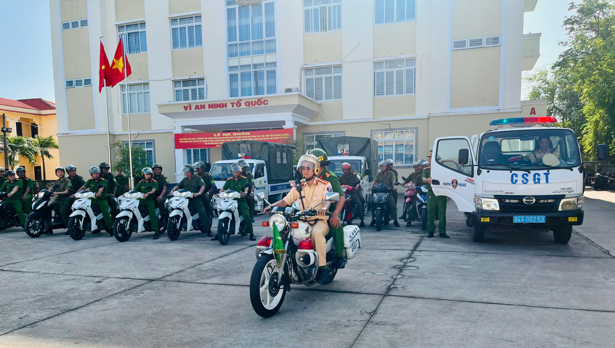 Công an xã Châu Thành ra quân cao điểm tấn công, trấn áp tội phạm