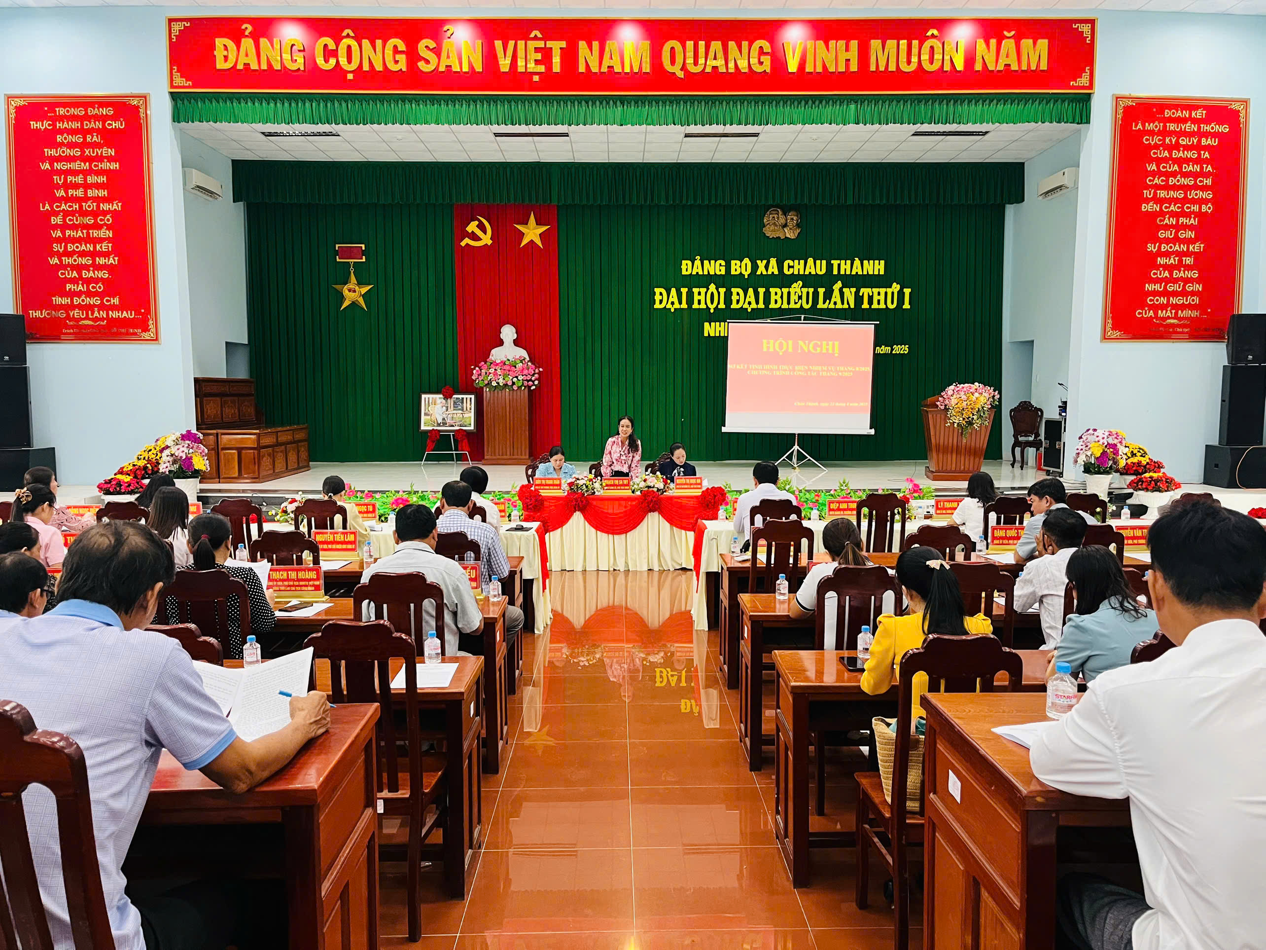 Đảng ủy xã Châu Thành sơ kết công tác tháng 8/2025